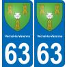 63 Vernet-la-Varenne stemma adesivo piastra adesivi città