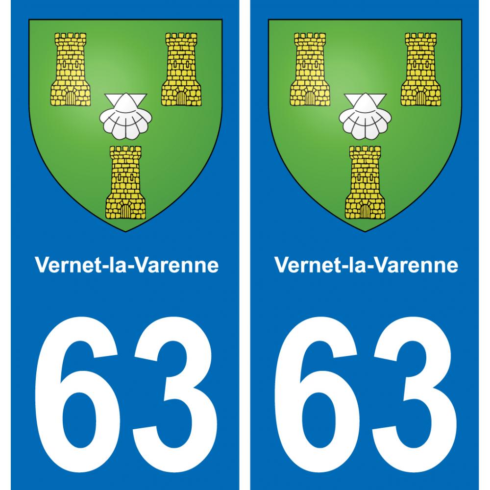 63 Vernet-la-Varenne stemma adesivo piastra adesivi città