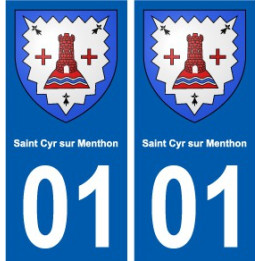 01 Saint-Cyr-sur-Menthon ville autocollant plaque sticker