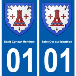 01 Saint-Cyr-sur-Menthon ville autocollant plaque sticker