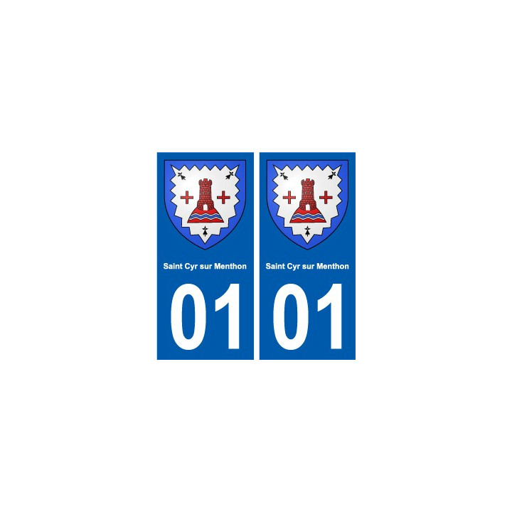 01 Saint-Cyr-sur-Menthon ville autocollant plaque sticker
