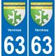 63 Vernines stemma adesivo piastra adesivi città