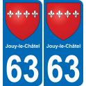 63 Vertolaye coat of arms sticker plate stickers city