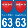 63 Vertolaye coat of arms sticker plate stickers city