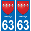 63 Vertolaye stemma adesivo piastra adesivi città