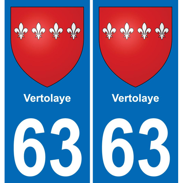 63 Vertolaye wappen aufkleber typenschild aufkleber stadt