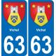 63 Vichel wappen aufkleber typenschild aufkleber stadt