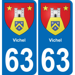 63 Vichel blason autocollant plaque stickers ville