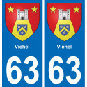 63 Vichel wappen aufkleber typenschild aufkleber stadt