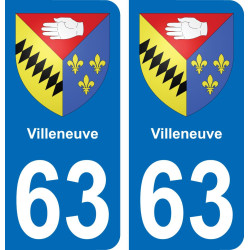 63 Villeneuve wappen aufkleber typenschild aufkleber stadt