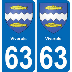 63 Viverols wappen aufkleber typenschild aufkleber stadt