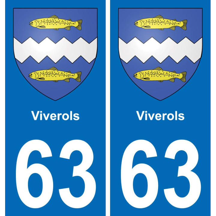 63 Viverols blason autocollant plaque stickers ville