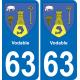 63 Vodable coat of arms sticker plate stickers city