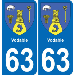 63 Vodable coat of arms sticker plate stickers city