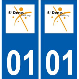 01 Saint-Denis-lès-Bourg logo ville autocollant plaque sticker