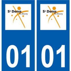01 Saint-Denis-lès-Bourg logo ville autocollant plaque sticker