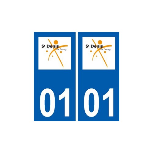 01 Saint-Denis-lès-Bourg logo ville autocollant plaque sticker