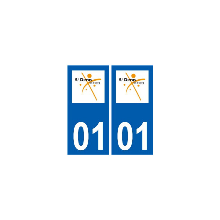01 Saint-Denis-lès-Bourg logo ville autocollant plaque sticker