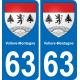 63 Vollore-Montagne blason autocollant plaque stickers ville