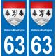 63 Vollore-Montagne coat of arms sticker plate stickers city