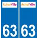 63 Apchat stemma adesivo piastra adesivi città