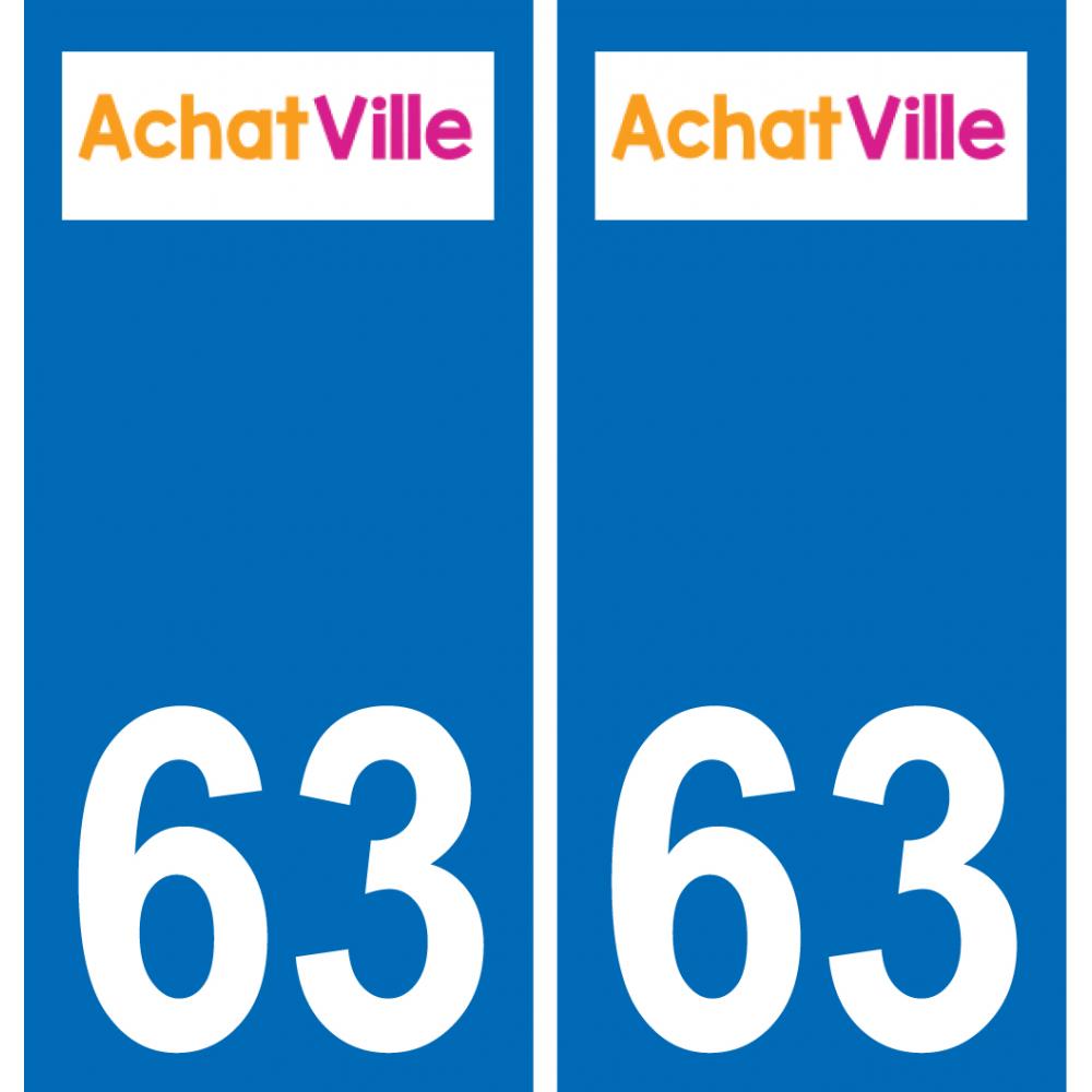 63 Apchat blason autocollant plaque stickers ville