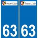 63 Beauregard-Vendon stemma adesivo piastra adesivi città