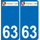 63 Beauregard-Vendon logo autocollant plaque stickers ville