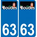 63 Boudes wappen aufkleber typenschild aufkleber stadt