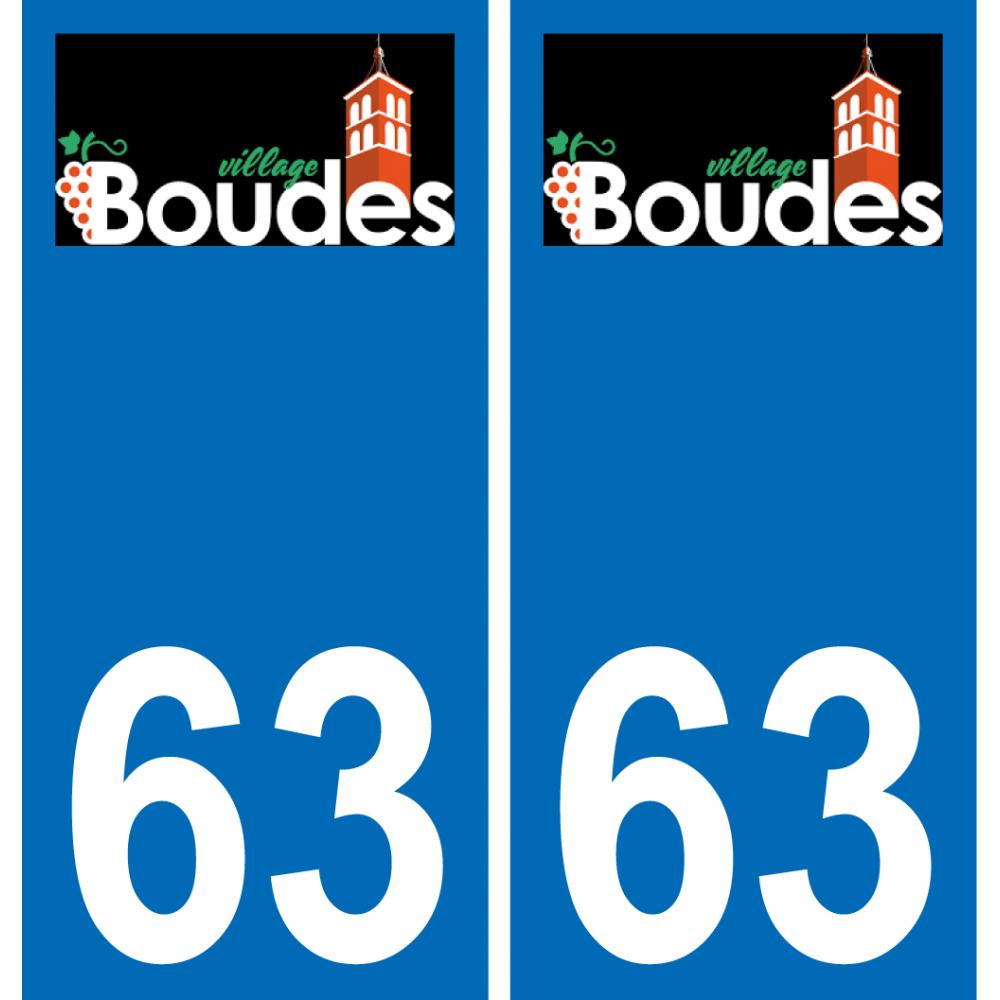 63 Boudes logo autocollant plaque stickers ville