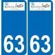 63 Bourg-Lastic wappen aufkleber typenschild aufkleber stadt
