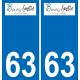 63 Bourg-Lastic stemma adesivo piastra adesivi città