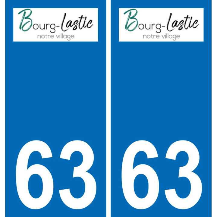 63 Bourg-Lastic wappen aufkleber typenschild aufkleber stadt