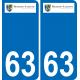 63 Bromont-Lamothe logo autocollant plaque stickers ville