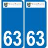 63 Bromont-Lamothe coat of arms sticker plate stickers city