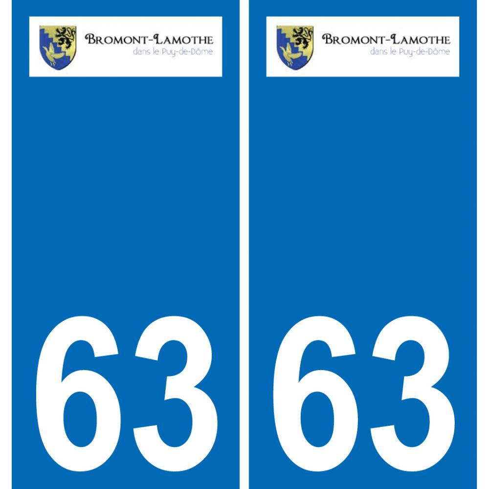 63 Bromont-Lamothe logo autocollant plaque stickers ville