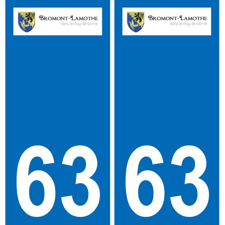 63 Bromont-Lamothe logo autocollant plaque stickers ville