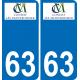 63 Condat-lès-Montboissier wappen aufkleber typenschild aufkleber stadt