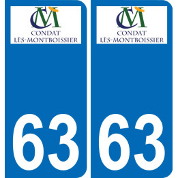 63 Condat-lès-Montboissier wappen aufkleber typenschild aufkleber stadt