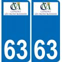 63 Condat-lès-Montboissier coat of arms sticker plate stickers city