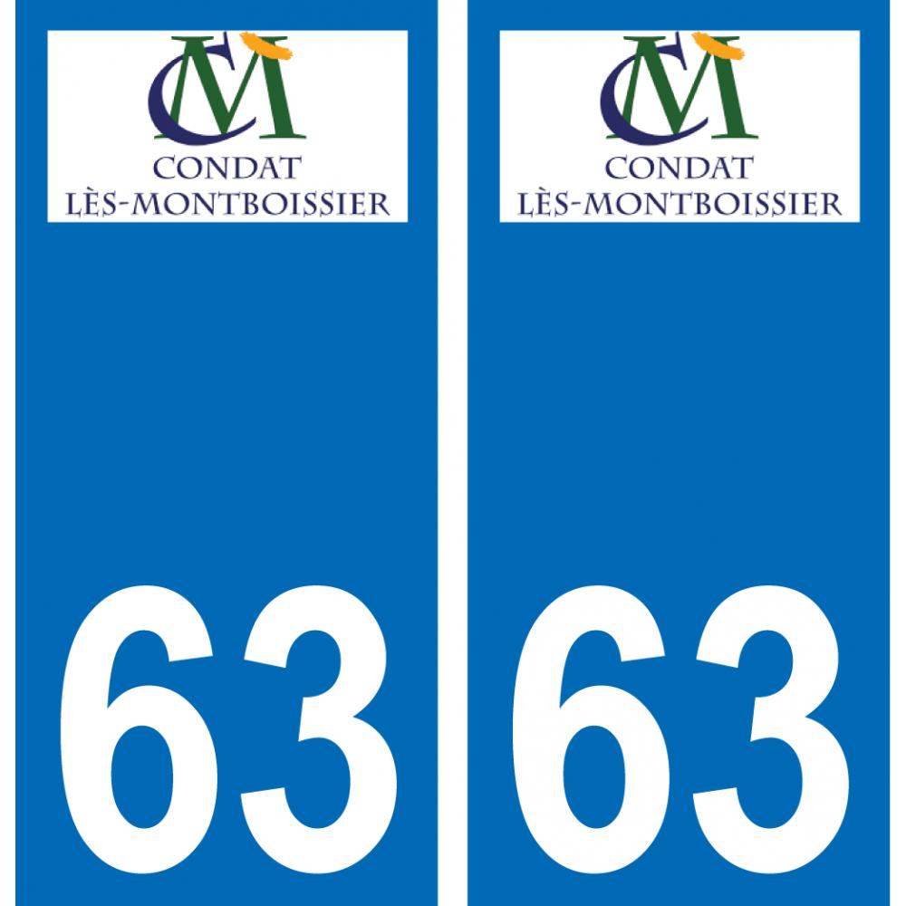 63 Condat-lès-Montboissier stemma adesivo piastra adesivi città