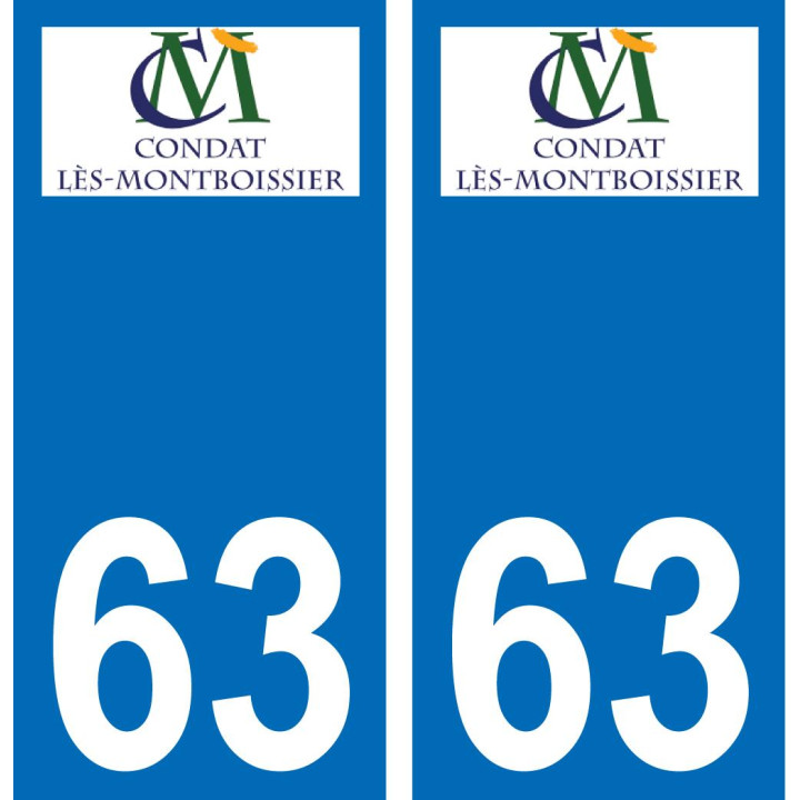 63 Condat-lès-Montboissier logo autocollant plaque stickers ville