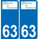 63 Chanat-la-Mouteyre stemma adesivo piastra adesivi città