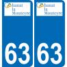 63 Chanat-la-Mouteyre wappen aufkleber typenschild aufkleber stadt