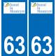 63 Chanat-la-Mouteyre coat of arms sticker plate stickers city