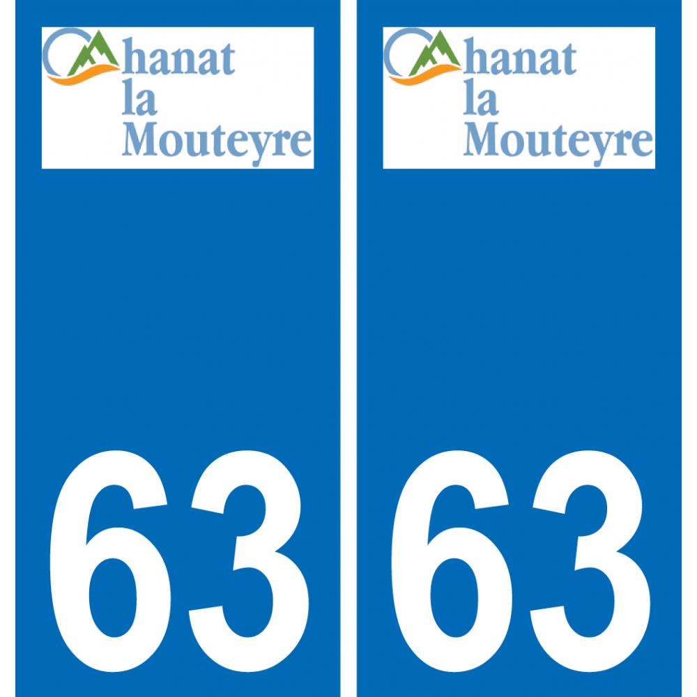 63 Chanat-la-Mouteyre stemma adesivo piastra adesivi città