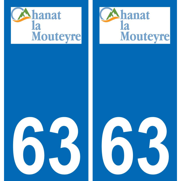 63 Chanat-la-Mouteyre logo autocollant plaque stickers ville