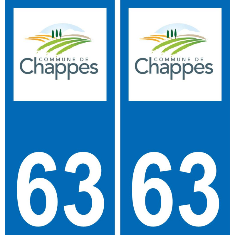 63 Chappes wappen aufkleber typenschild aufkleber stadt