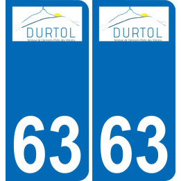 63 Durtol logo autocollant plaque stickers ville