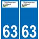 63 Égliseneuve-des-Liards logo autocollant plaque stickers ville